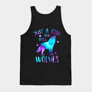 Just a girl who loves wolves Tank Top